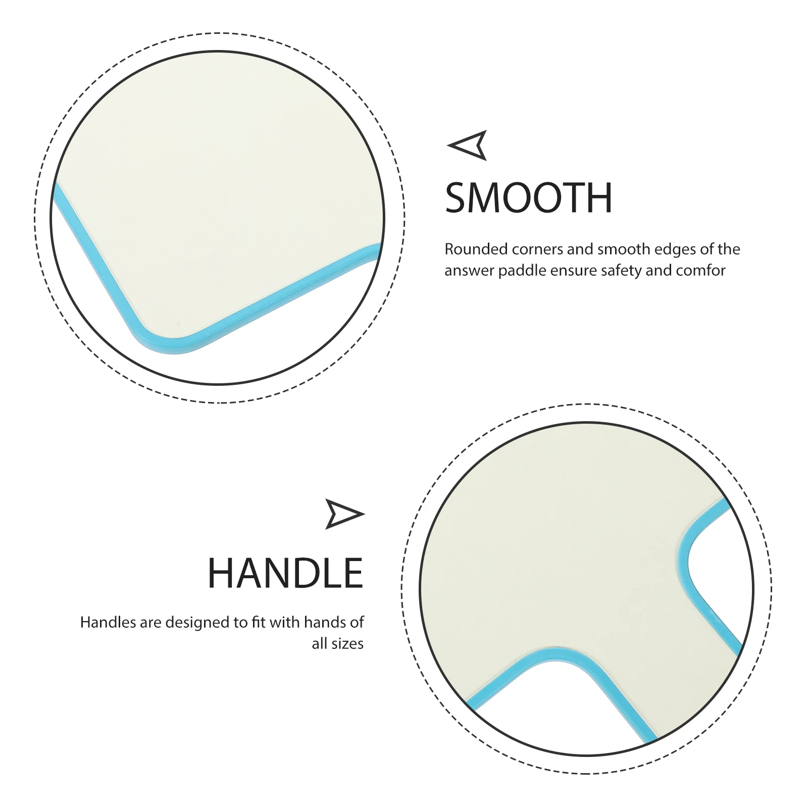 

Double Sided Writeable Answer Board Classroom Teaching Tool Blank Paddle Smooth Edges Quick Response Whiteboard Erasable