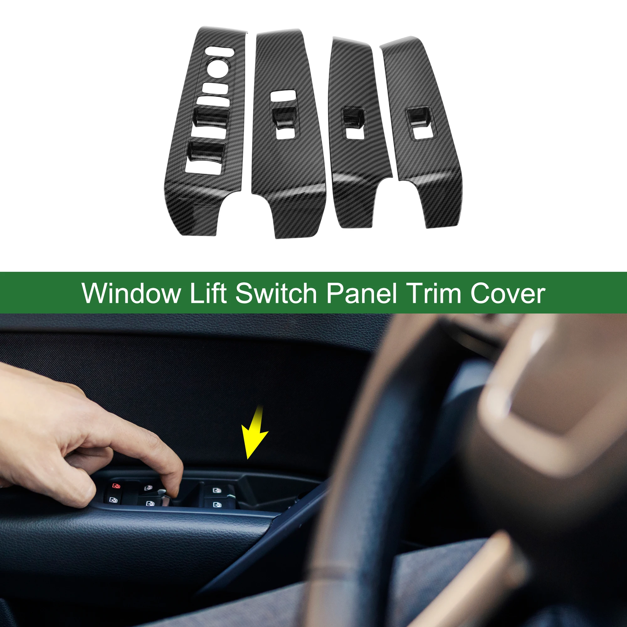 

UXCELL 1 комплект, накладка панели переключателя подъема окна для Honda Civic 11-го поколения 2022-2025