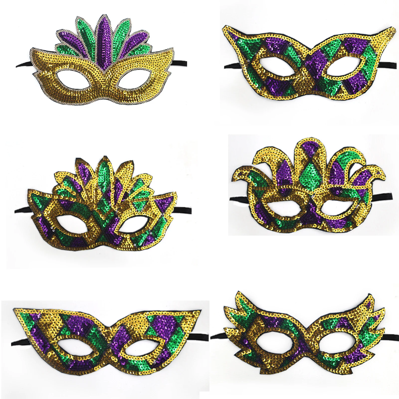 

New Fashion Luxury Venetian Masquerade Mask Women Girls Sexy Fox Eye Mask for Fancy Dress Christmas Halloween Party Sequin Mask