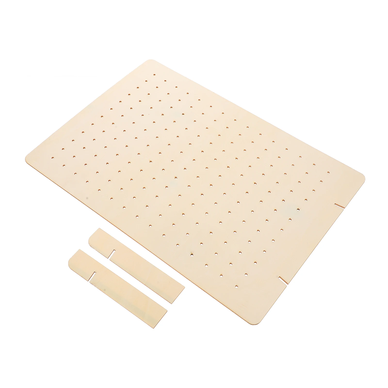 

Multifunctional Wood Pegboard Display Stand for Jewelry Keychain Necklace Earring Holder Table Top Organizing Craft Fair Retail