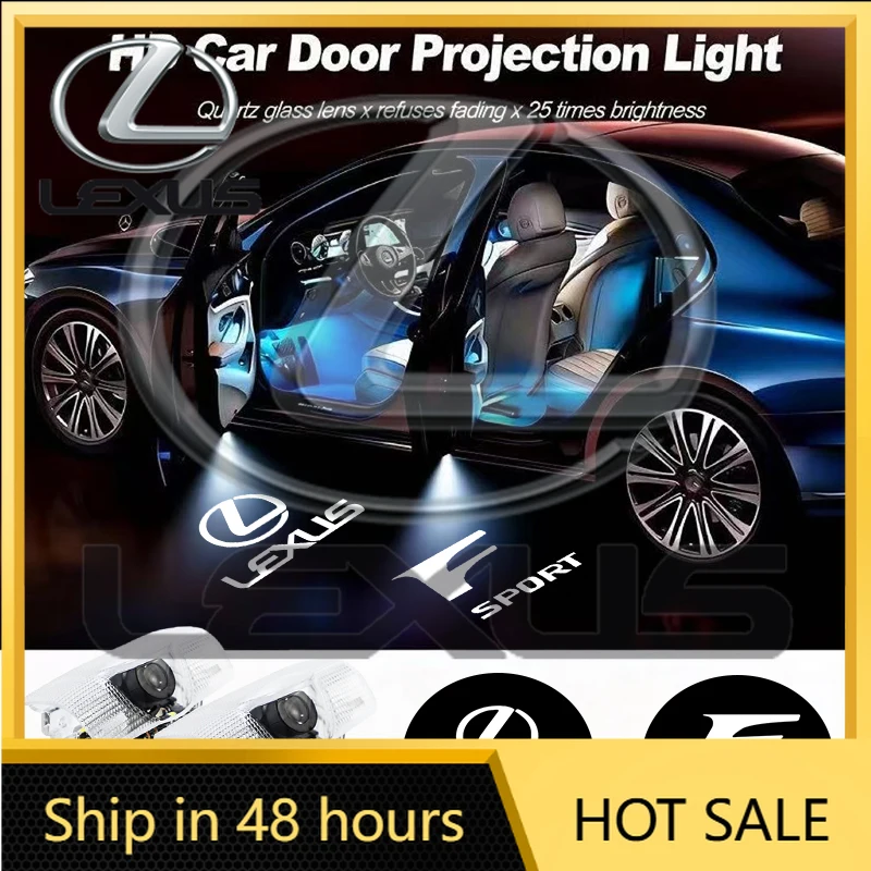 

Новые горячие стикеры для интерьера 2026 года: 2 шт. светодиодных проекторов логотипа на дверь автомобиля, высококачественная приветственная подсветка для Lexus RX300, IS200, IS250, ES350, CT20
