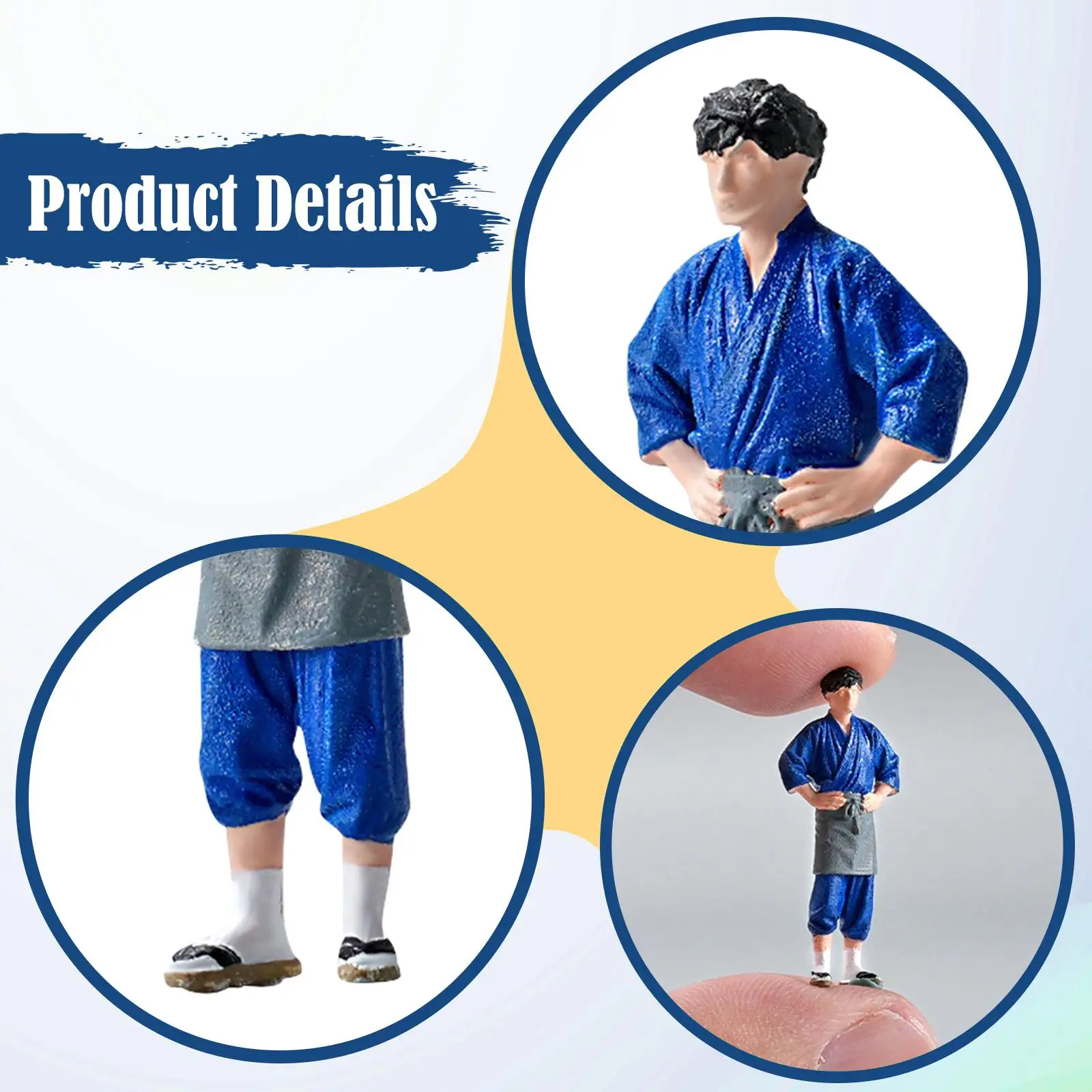 1:64 Figuur Model Miniatuur Creatieve Foto Prop Realistische Collectie Bureau Decoratie Diorama's Landschap Display Chef Beeldje