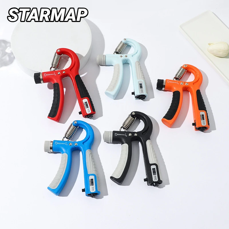 5-60Kg Adjustable Hand Grip Strengthener Trainer With Counter Wrist Forearm And Exerciser For Muscle Building Strength Grips