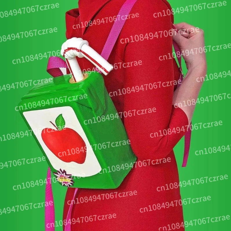 Apple beverage bag backpack photo simulation props, ornaments, cannot be opened and cannot bear weight