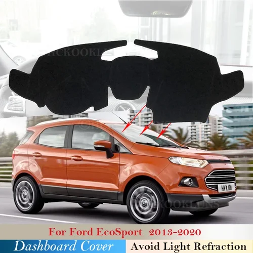 대시 보드 커버 Ford EcoSport MK2 용 보호 패드 2013 2014 2015 2016 2017 자동차 용품 대시 보드 차양 카펫 