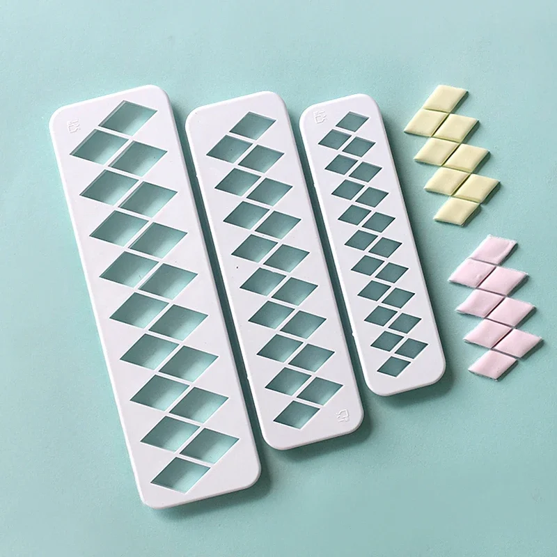 3pcs/set Polymer Clay Tool Plastic Cutting Molds Geometric Honeycomb/Puzzle/Round/Square Shape DIY Earrings Jewelry Pottery Tool