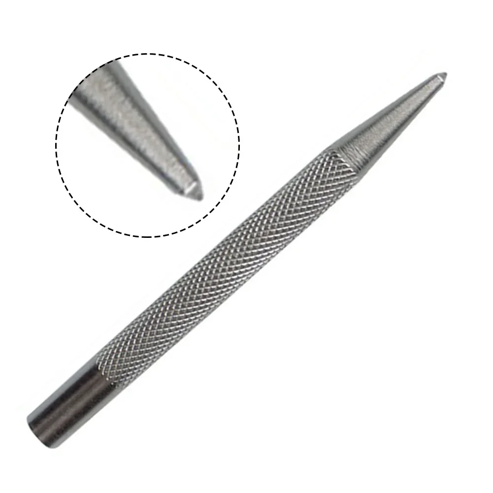 

Accurate Positioning Chrome Vanadium Steel Tapered Punch Point Non Slip Handle Center Punch Silver Center Punch