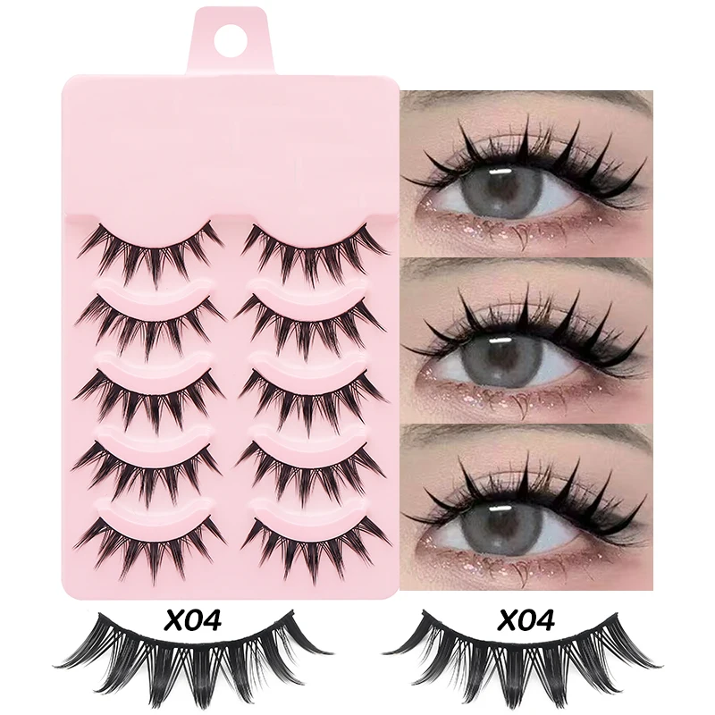 DINGSEN 5 Paar Wimpern, natürliche Augen, Wimpern für Make-up, weiche lange Wimpern, Streifen, falsche Wimpern, Beauty-Tools – Detail 36