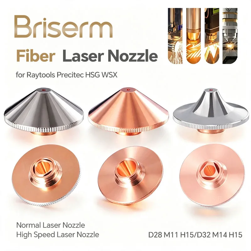 Fiber Laser Cutting Nozzle D28 D32 Single Double Chrome-plated Layer Nozzles Fit Raytools Precitec Boci Laser Machine Nozzle
