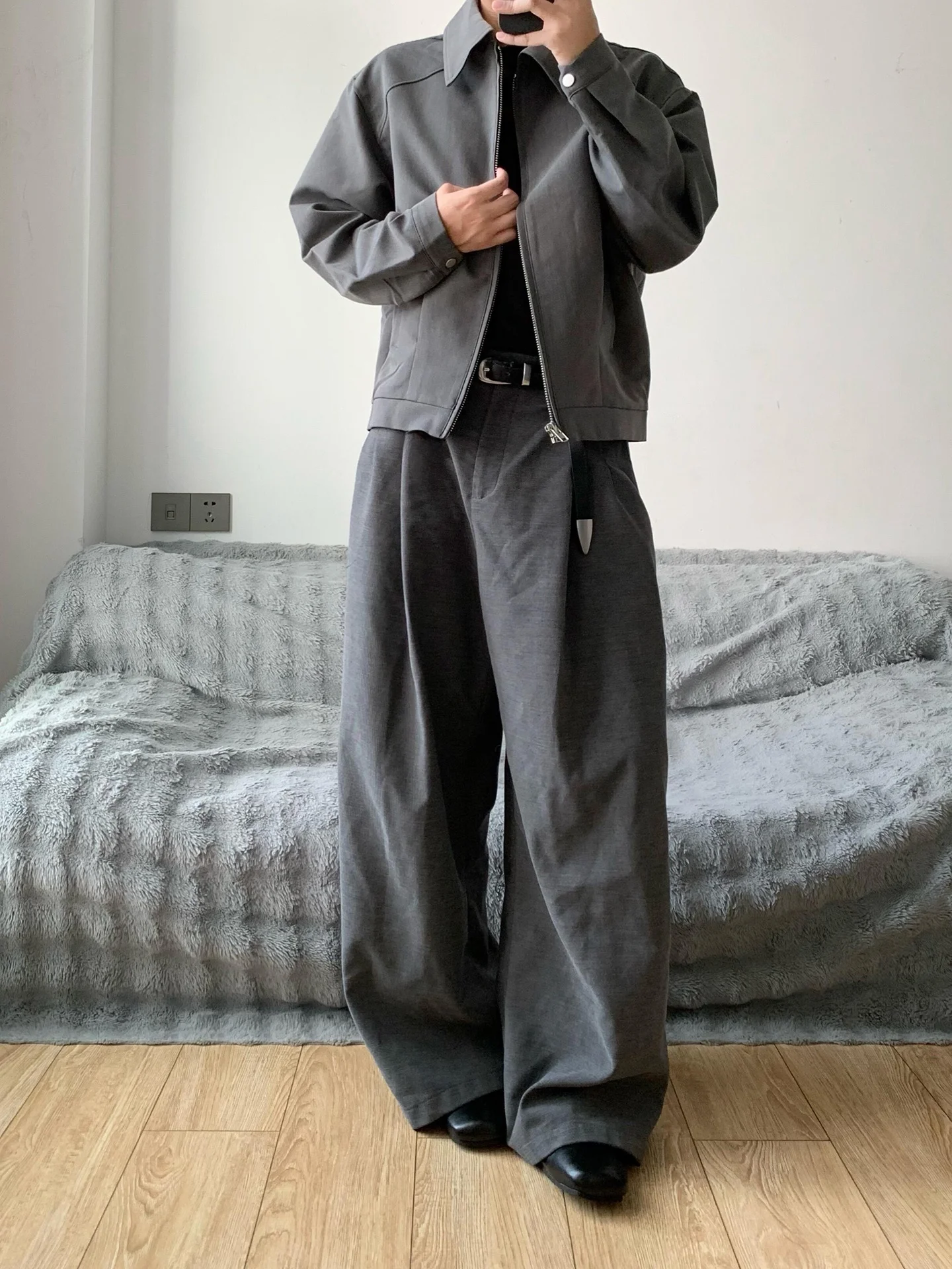 

Мужская куртка Cleanfit с подплечниками в американском уличном стиле, модный укороченный силуэт, хит продаж