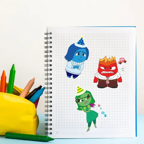 8/16 ark Disney Tecknad Film Inside Out 2 Pusselklistermärken Gör ett ansikte Barn Roligt Spel Montera Pussel Dekaler Barnleksak Present 6 best sales Inifrån och ut Pixar - №2