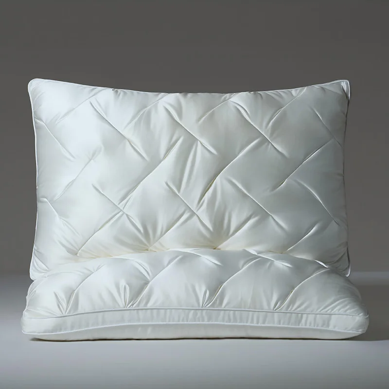 Silky Fluffy Comfortable Three Dimensional Twisted Silk Bread Pillow High Pillow Core For Adult Daily Sleeping Use