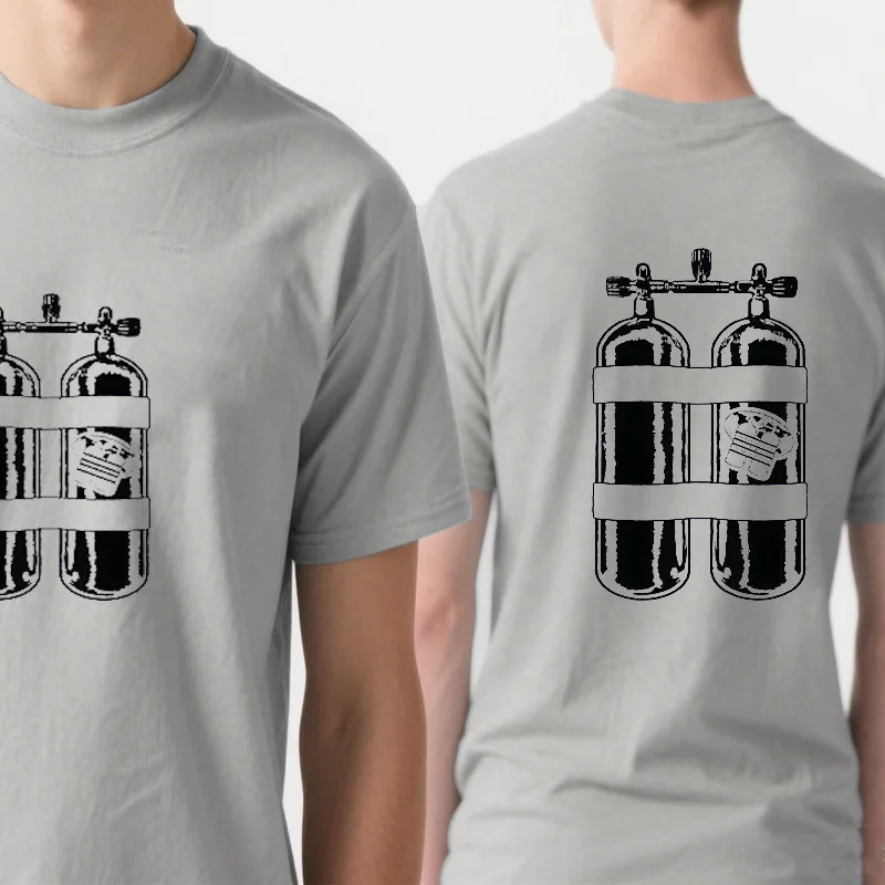 T-shirt de plongée sous-marine pour hommes et femmes, imprimé graphique, vintage, unisexe, été, twinset, streetwear tech