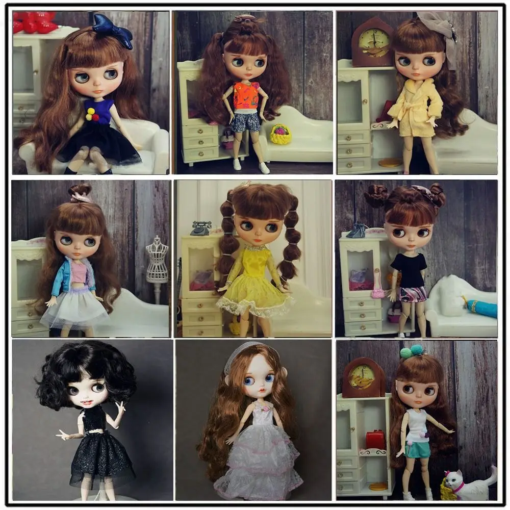 패션 엘레강트 청바지 바지 미니 귀여운 심플 드레스 후디 DIY 액세서리 프린세스 거즈 스커트 아존19 아이시 디비에스 인형용