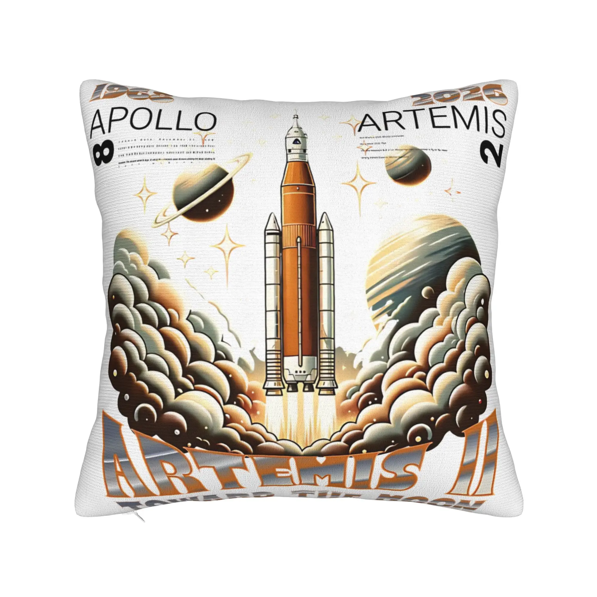Artemis II Mission To The Moon 2026 Artemis 2 Pillow Covers Printed Cushion Cover Decoration Throw Pillow Case Multiple Sizes