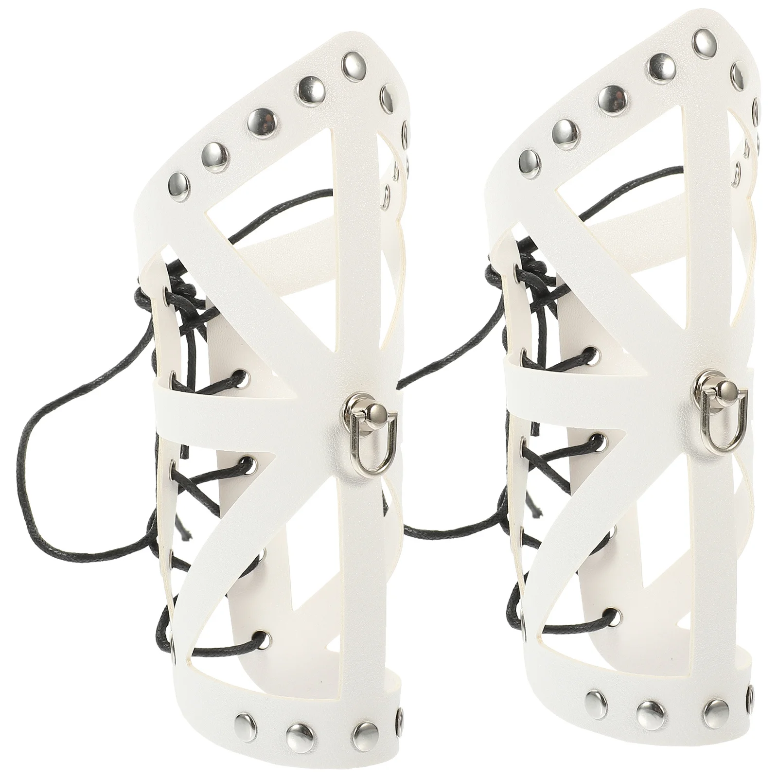 ปลอกแขนปรับได้ 2 ชิ้น สำหรับคอสเพลย์ ชุดพังก์ อุปกรณ์เสริมชุดยุคกลาง ป้องกันข้อมือ