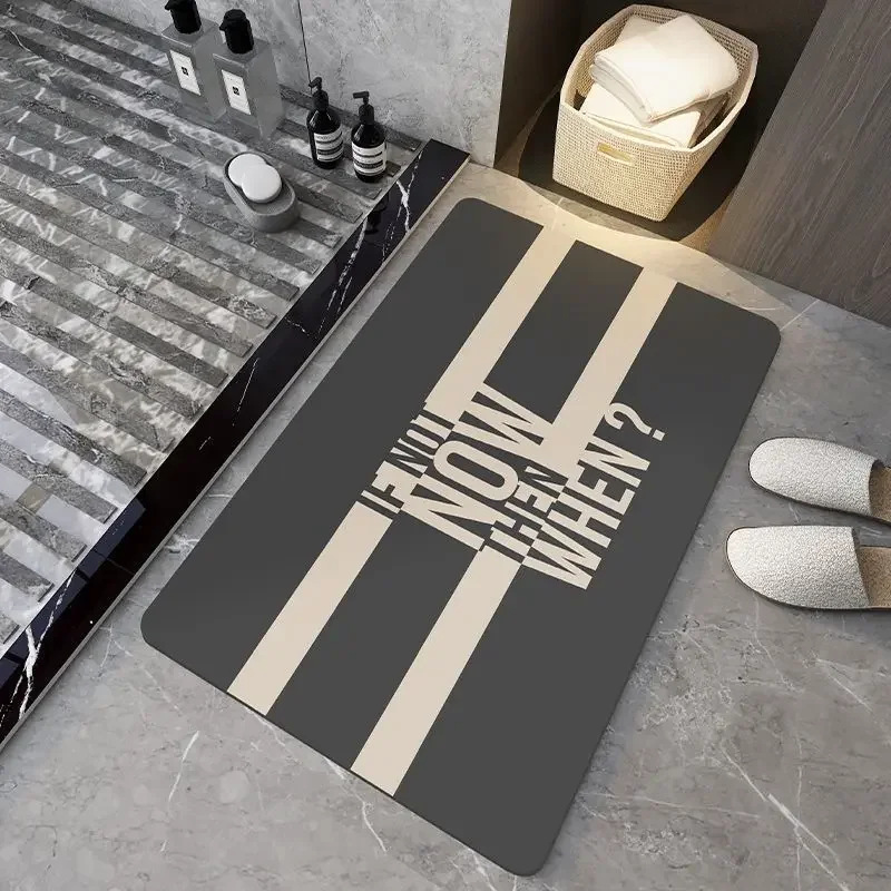 

Коврик для двери ванной комнаты, впитывающий коврик из диатомовой грязи, быстросохнущий коврик для ног в ванной комнате, нескользящий ковер для унитаза, грязеотталкивающий