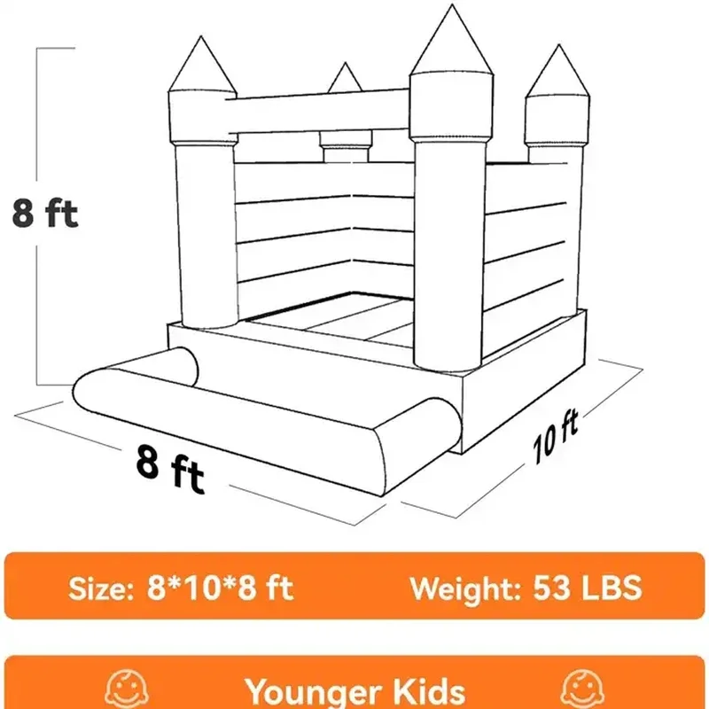 White Inflatable Mini Toldder  Bounce House Kids Commercial Jumper Bouncer Wedding Bouncy Castle With Ball Pit For Party Event