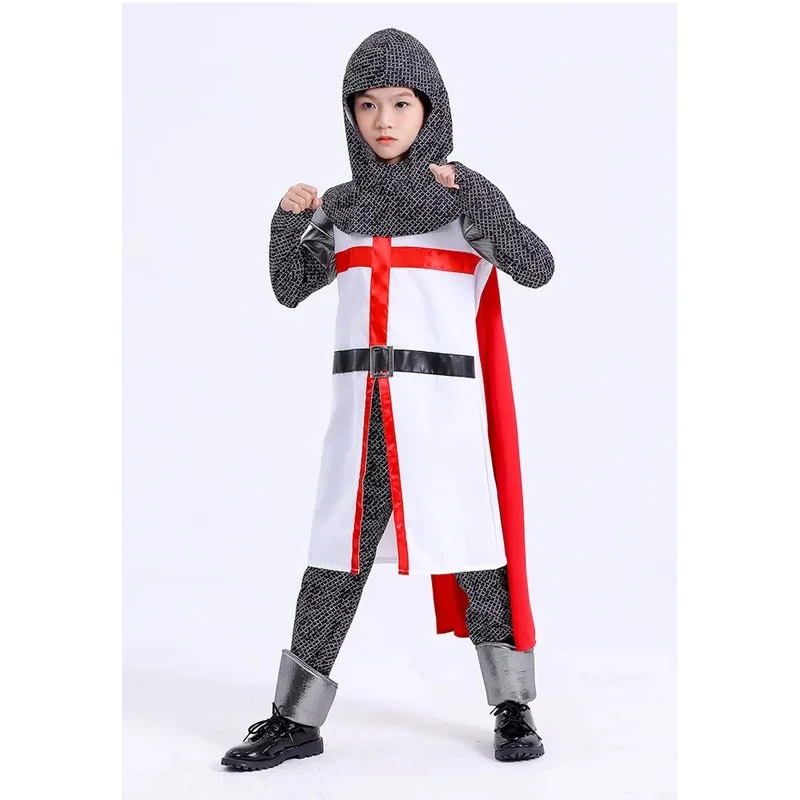 أطفال القرون الوسطى الصليبية فارس تأثيري حلي الأولاد هالوين تأثيري القراءة يوم تأثيري الدعاوى مرحلة أزياء مسرحية