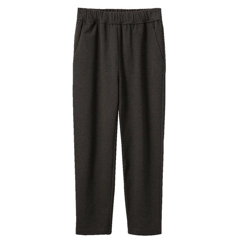 Vimly-pantalones bombachos hasta el tobillo para mujer, pantalón informal elástico de cintura alta y pierna recta, a la moda, otoño e invierno,