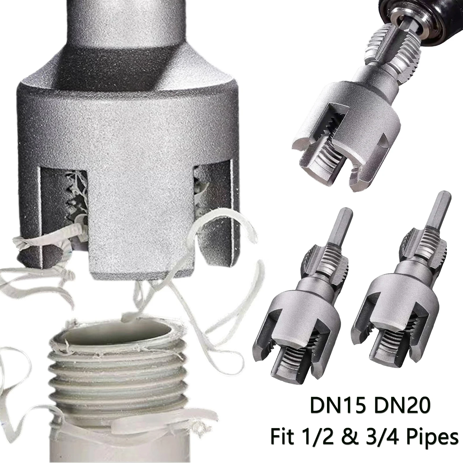 Upgrades Internal External Pipe Threading Tool Pvc Pipe Threading Machine 1/2'' and 3/4'' Water Pipe Thread Maker Tool