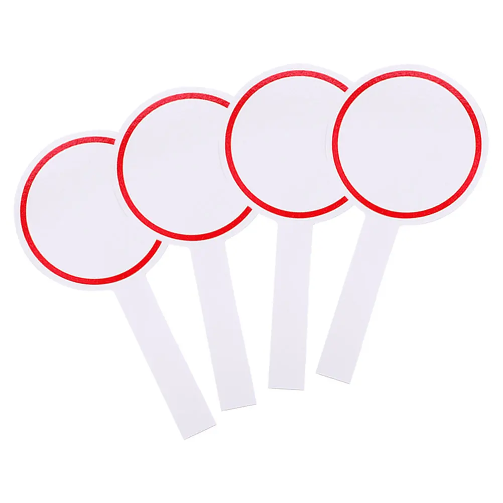 4 Pcs Scoreboard Dry Erase Auction Paddles Sublimation Answer Red Handheld Student