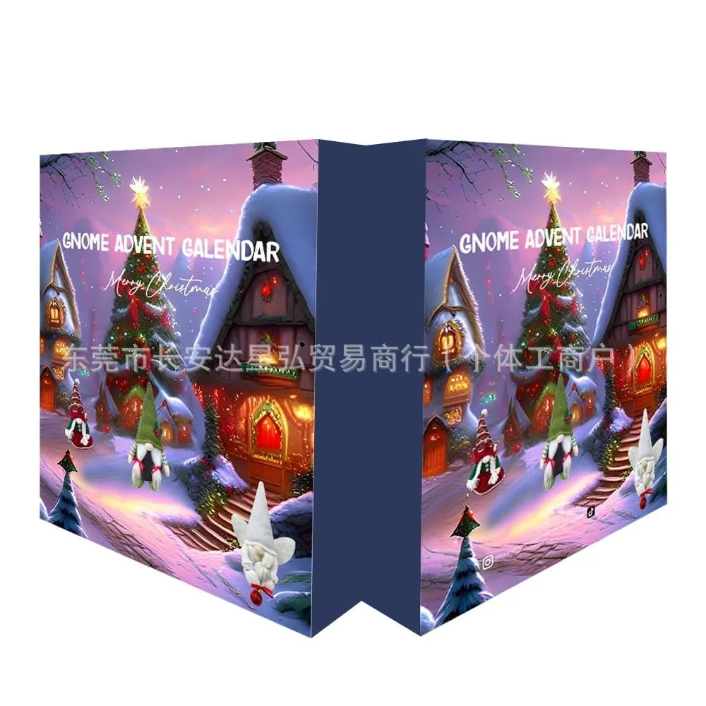 

24 in 1 Halloween Gnome Advent Calendar Halloween CHristmas Santa Claus dolls Fun Collectible Surprise box Figures for Kids