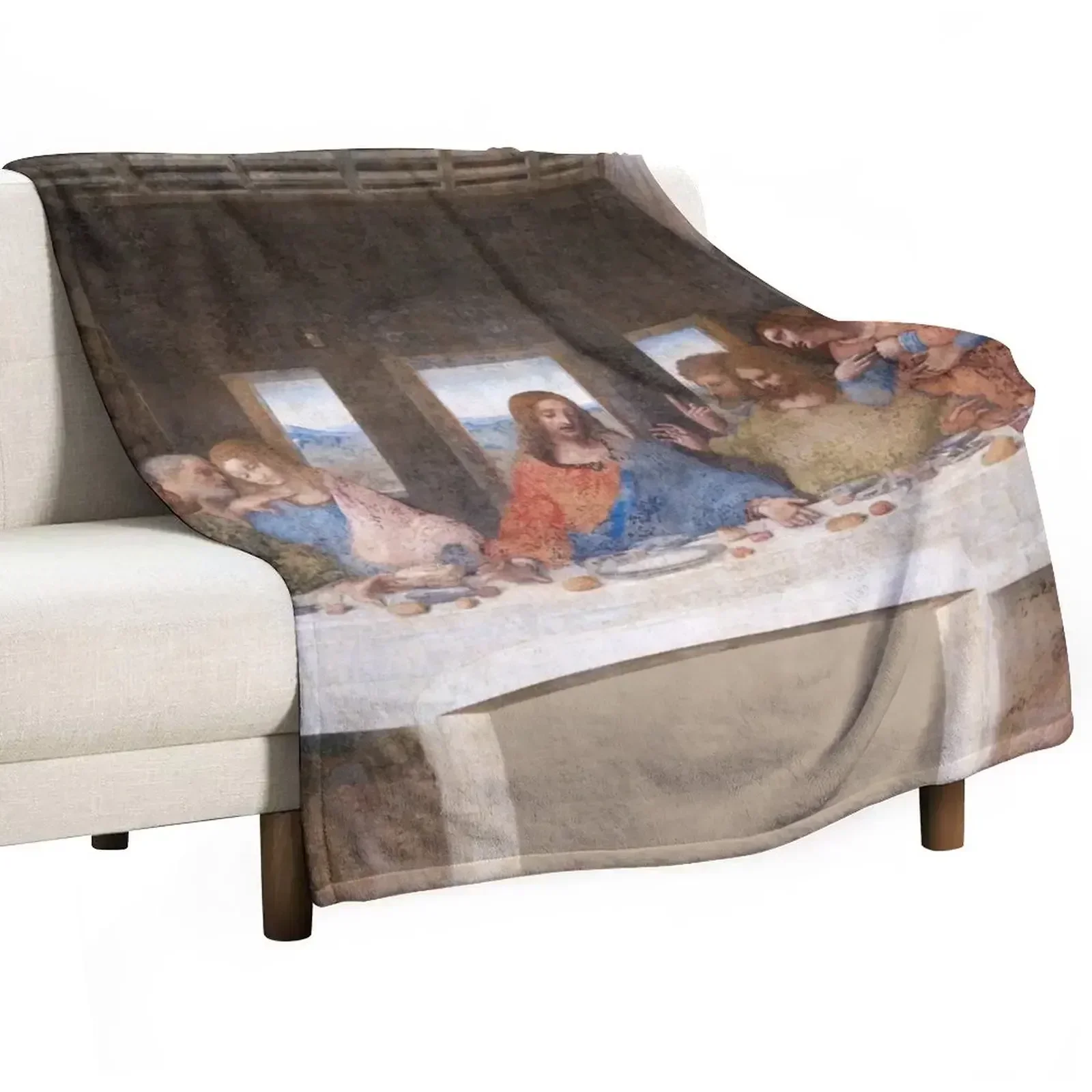 Leonardo da Vinci's The Last Supper (1495-1498) Throw Blanket Shaggy Luxury St Summer Beddings Luxury Designer Blankets