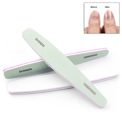 2 Pcs/Lot Green Sanding Sponge Buffer Block Washable Water Drop Nail Polishing Strip Grit 1000/4000 Pedicure Manicure Care Tools