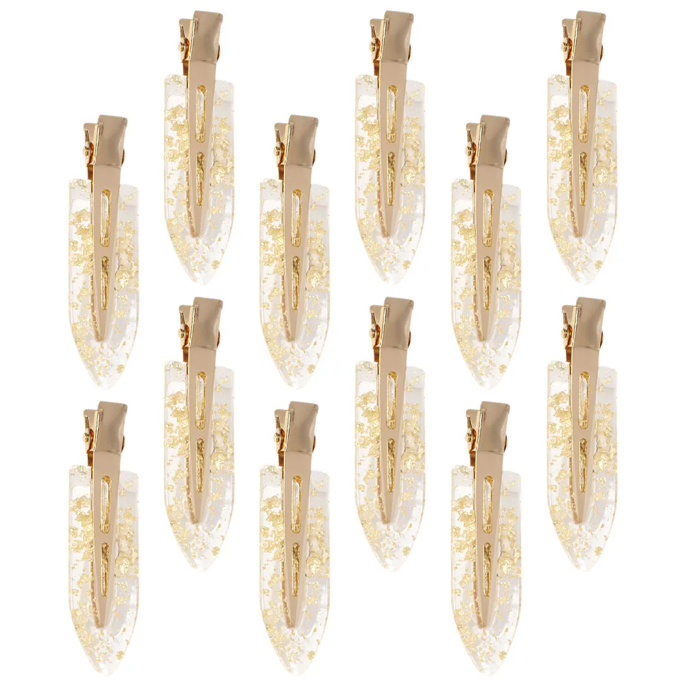 

12 pcs No Trace Clip Glitter Clips Styling Accessories Women Metal Hair Accessories Duckbilled Decorative Hair Clip For Girls