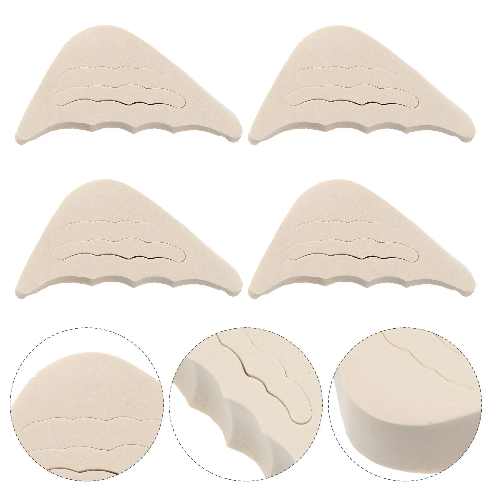 6 قطعة حذاء عالي الكعب حشو الإسفنج إدراج الأمامية لتخفيف الآلام حشوة وسادة مريحة المضادة للانزلاق نعل أداة العناية بالقدم #4