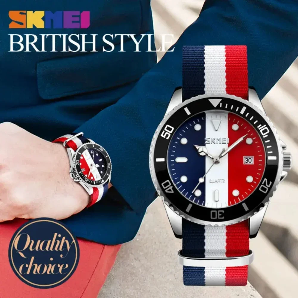 SKMEI 9133 reloj de cuarzo de lujo para hombres y mujeres, relojes de pulsera deportivos con calendario resistente al agua para negocios informales, reloj para hombre 2209