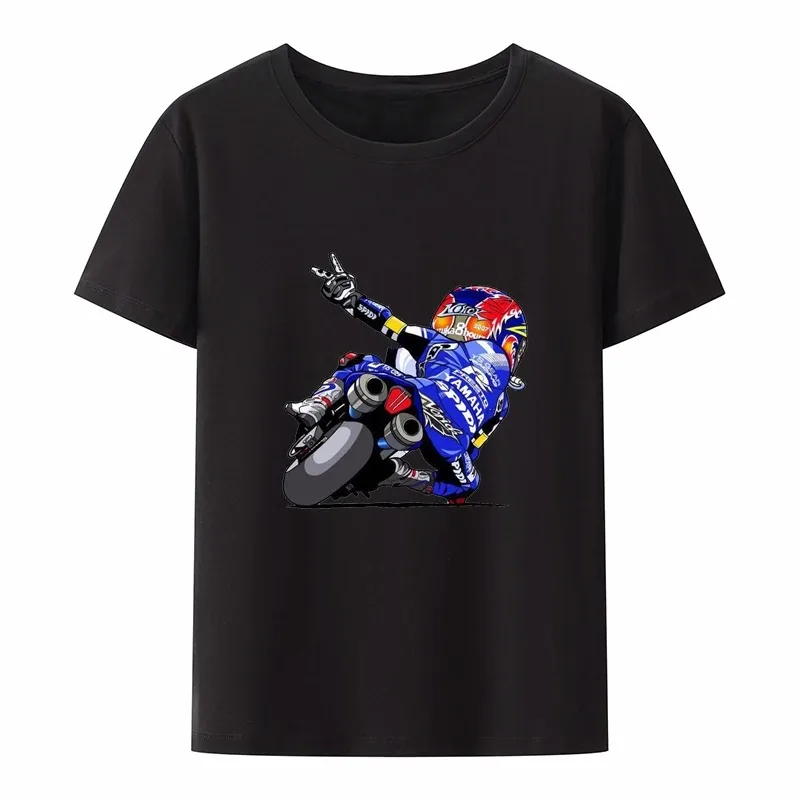 Summer Men\'s Outdoor Motocross Racing Jump Stunt Racing Extreme Sport Print T-Shirt Men Funny Motorcycl White Hipster Tee Tops