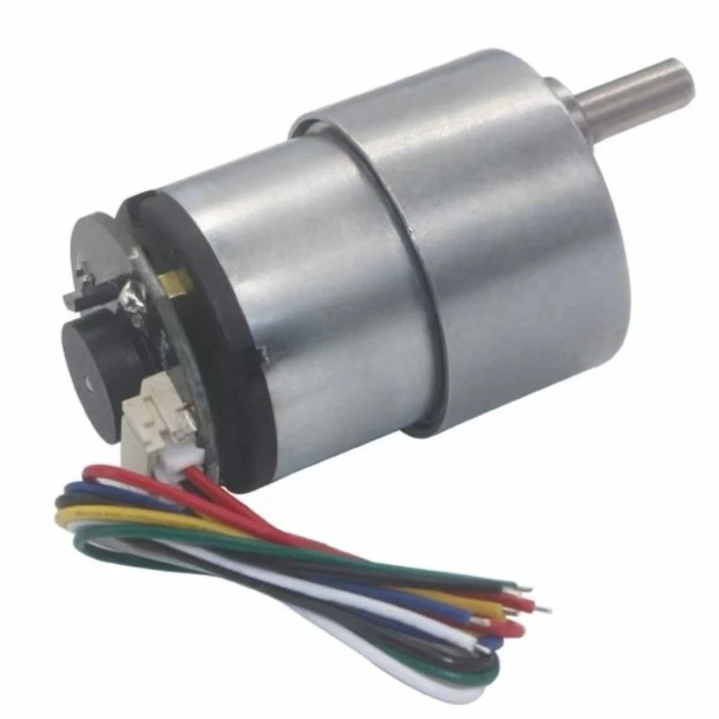 JGB37-520B DC Speed Reducer Motor, 6V/12V with Encoder, Adjustable Speed, Reversible Motor