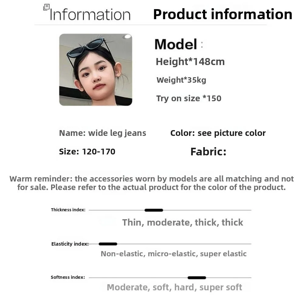 الإنجليزية رسالة الأطفال الجينز مستقيم الكتابة على الجدران الأزرق في سن المراهقة فتاة الجينز عالية الخصر فضفاضة الساق الفتيات سراويل جينز أطفال الأطفال #6