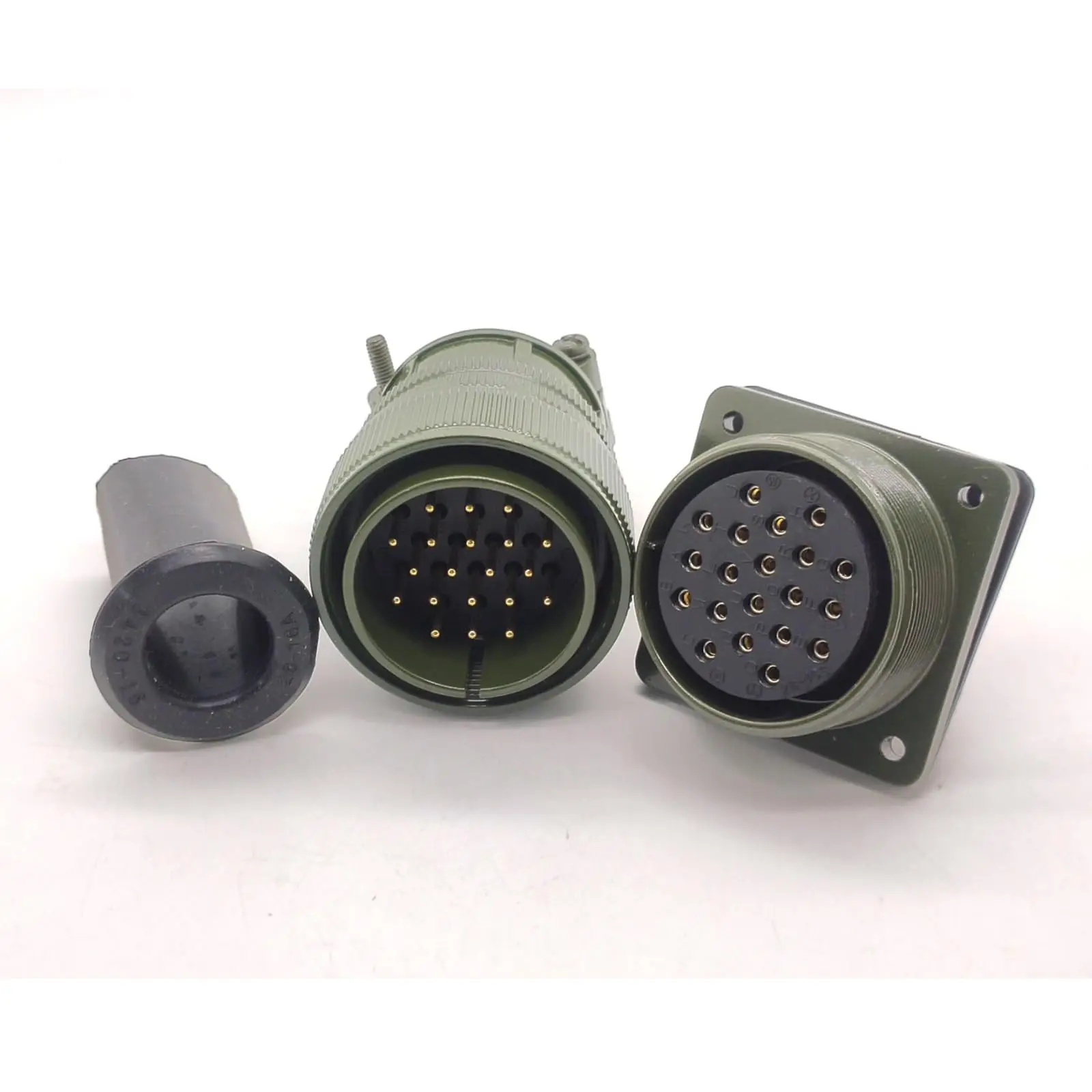 20 Pin MIL-5015 Circular Connector MS3106A28-16P Straight Threaded Plug & Receptacle Kit