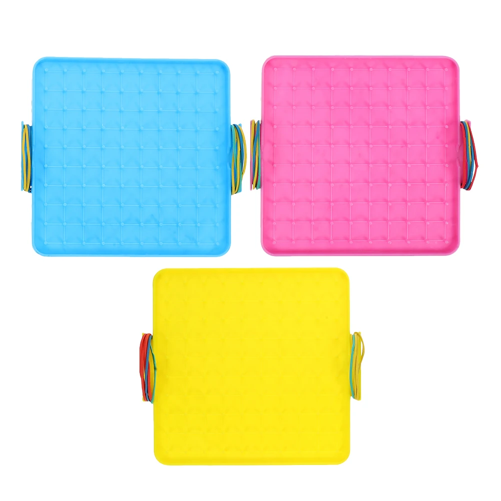 

Student Pin Board Educational Toy Nail Rubber Band Double Sided Geoboard Primary School