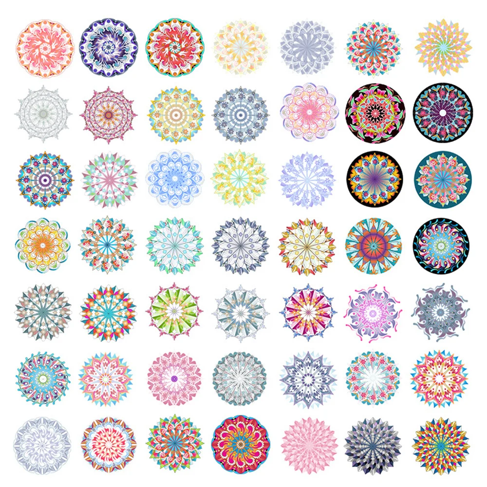 10/30/50/100pcs Cartoon Mandala Aesthetic Stickers Decoration Decals Laptop Motorcycle Phone Car Waterproof Sticker Kids Toy