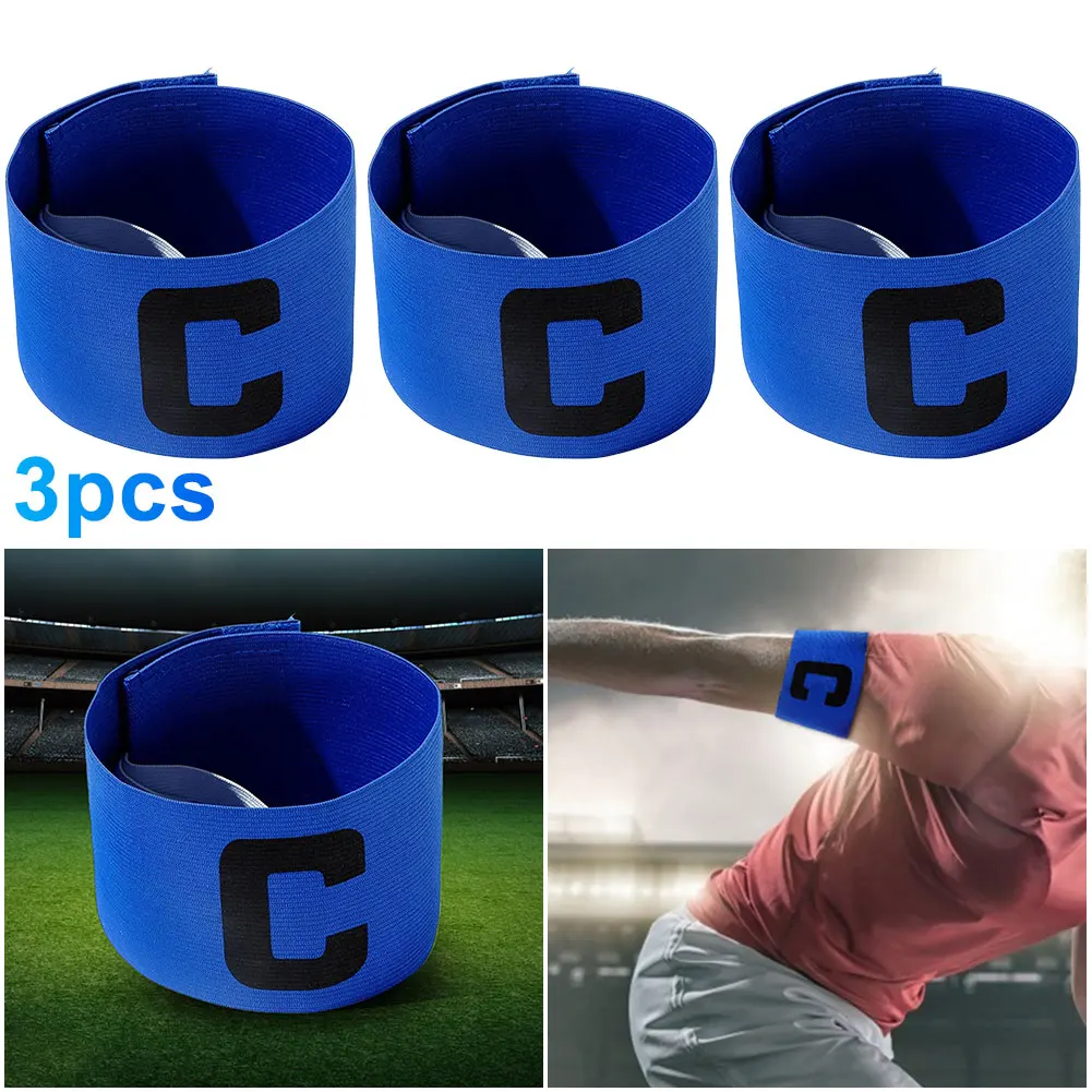 Pita Lengan Sepak Bola Pembungkus Nilon Pita Lengan Kompetisi Sepak Bola Hadiah (Biru)