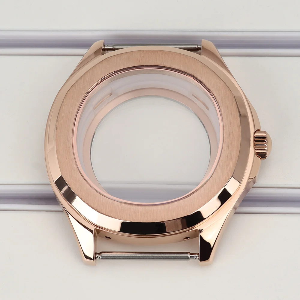42-mm-Gehäuse in Silber/Roségold für Nautilus AQUANAUT, passend für Uhrwerke NH35, NH36, NH34, NH38, 32-mm-Zifferblatt mit Saphirglas, wasserdicht. – Detail 3