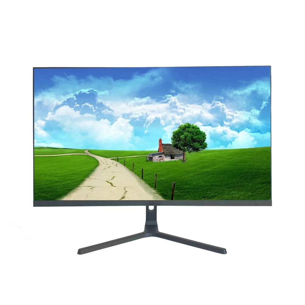 24inch Flat Screen Business Desktop Computer Portable Monitors 75hz 1080p with HD VGA Audio Speaker USB C Gaming Monitor
