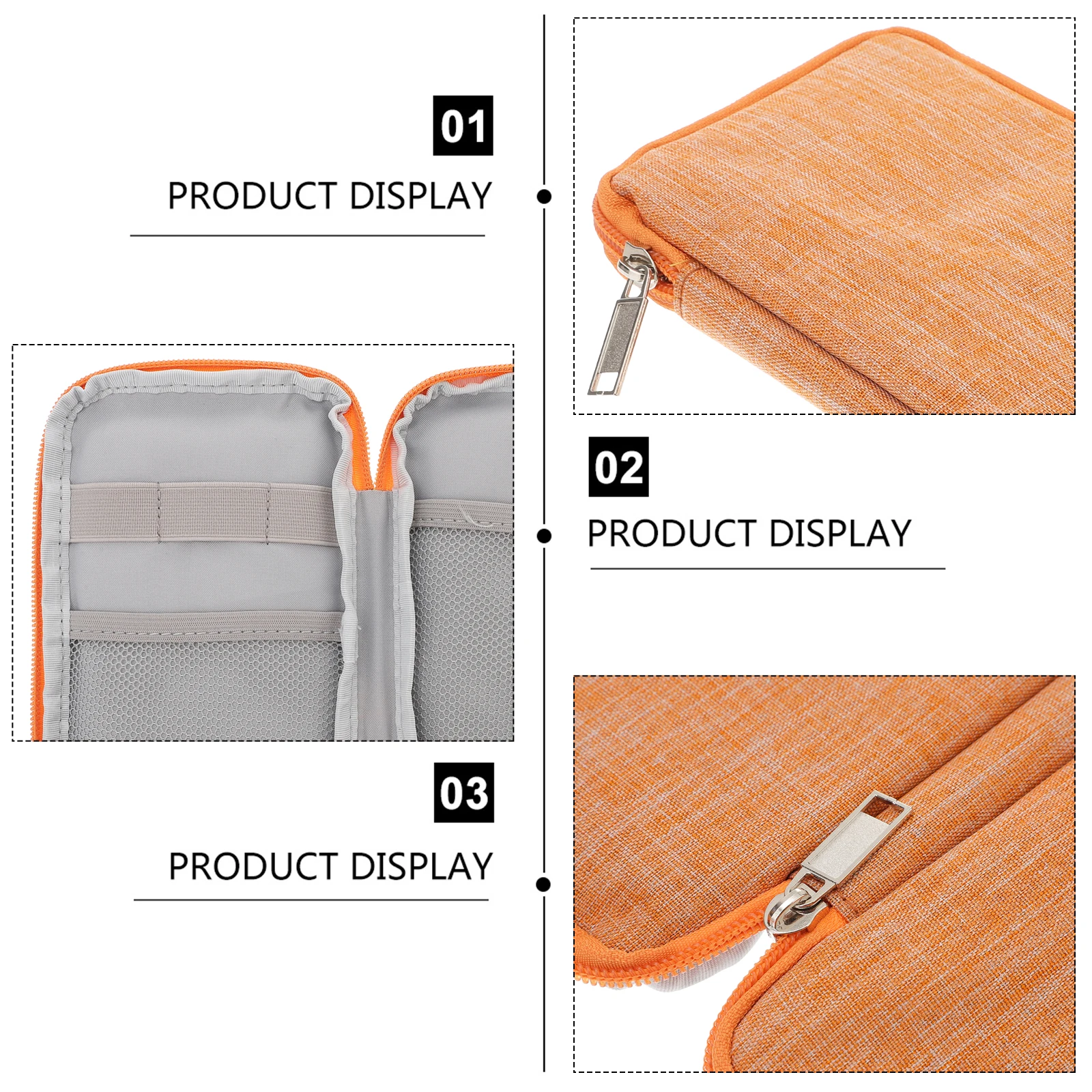 

Multifunction Digital Accessories Storage Bag Durable Organizer Pouch For Phone Usb Cable Earphone Memory Card Grey Fits