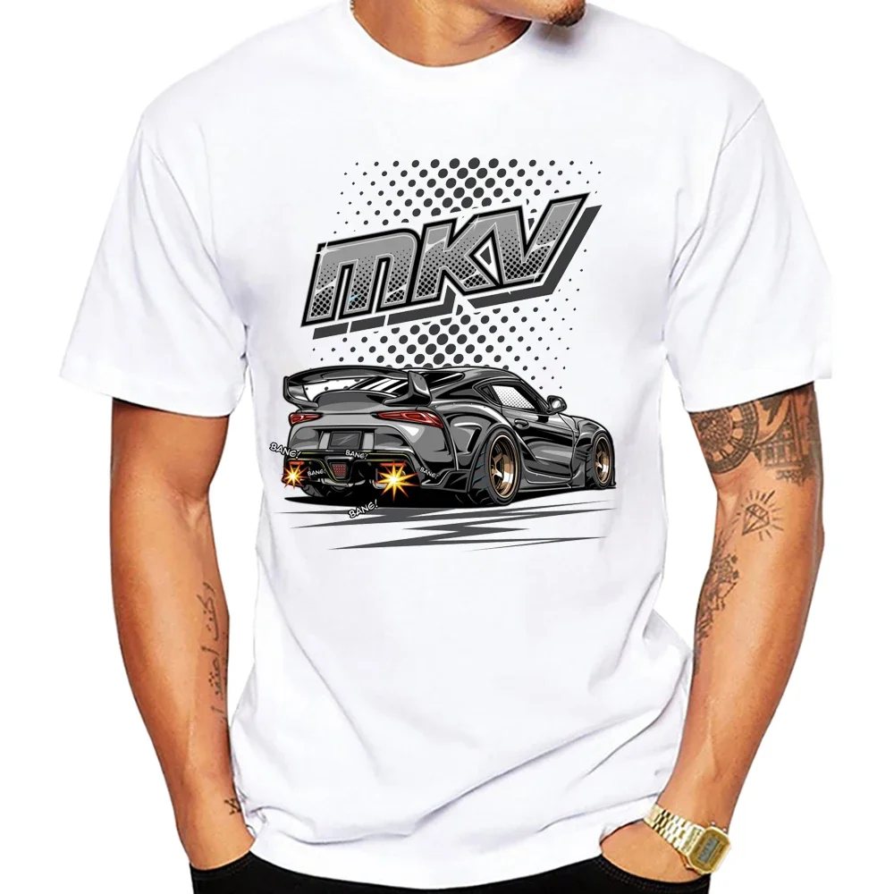 Sport Car Supr GR A90 Legend T-Shirt New Summer Men Short Sleeve Vintage Hip Hop Boy Casual Tshirts Harajuku JDM White Tees