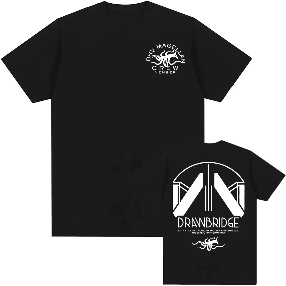 Camiseta DHV MAGELLAN Crew Member Tee Game DEATH STRANDING 2 on The Beach, camisetas con estampado gráfico de diseño a la moda, camisetas Unisex