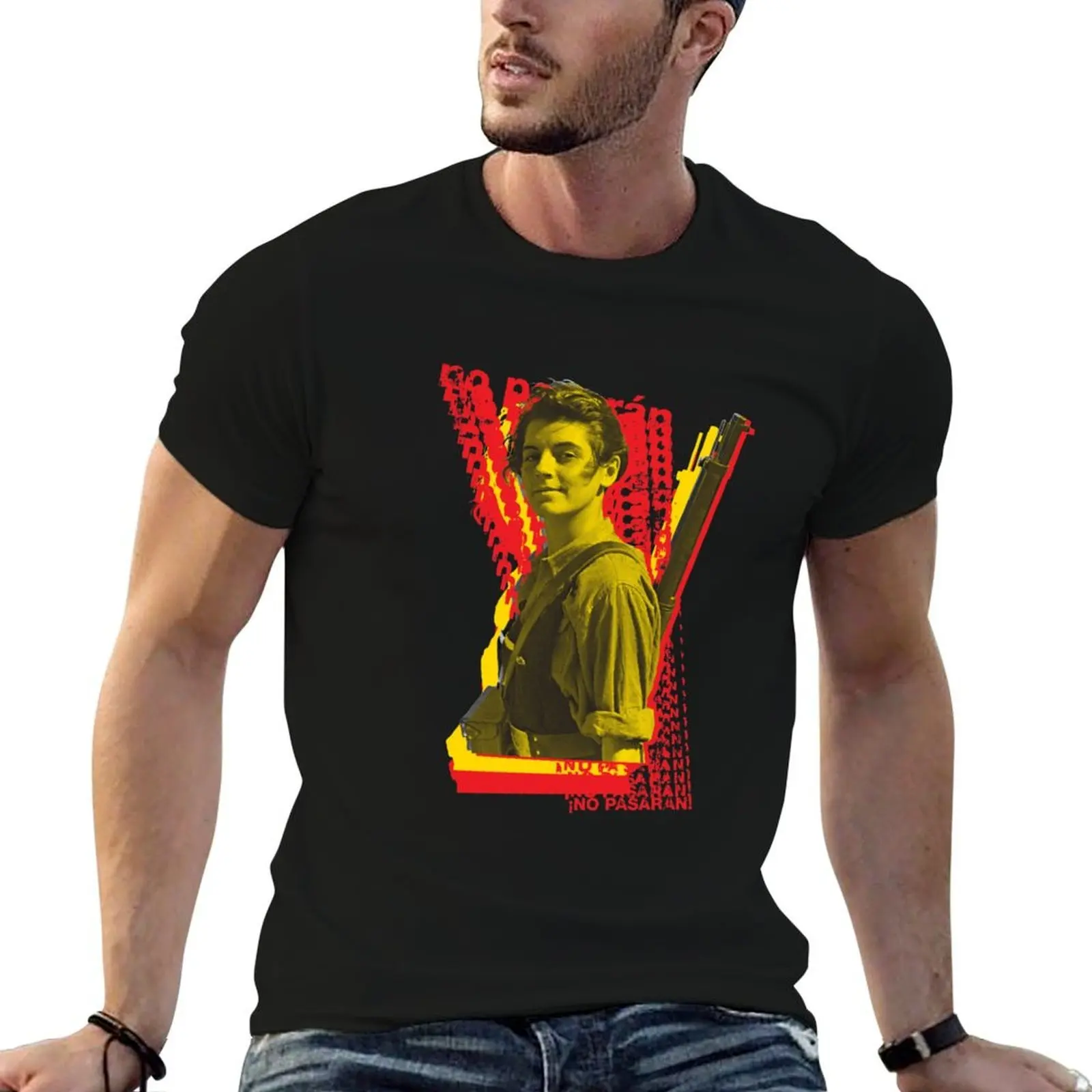 

No Pasarán Marina Ginesta Version T-Shirt anime tshirt t shirts for man pack cotton T-Shirt