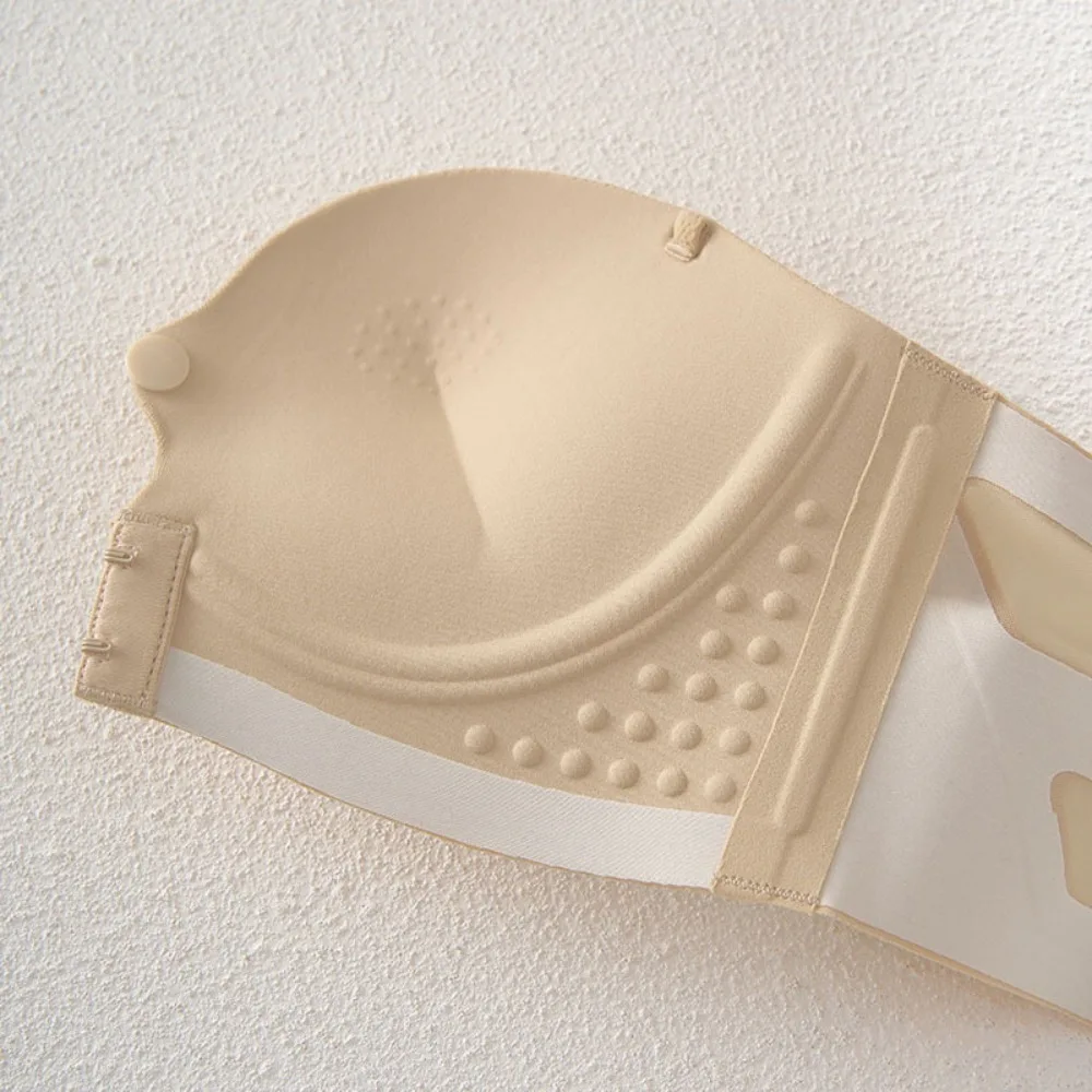 Wrap the Chest Kabelloser tiefer V-BH mit vorderer Schnalle, stoßfeste Büstenhalter mit vorderer Schnalle, geraffte Brüste, Dessous, Push-Up-Unterwäsche