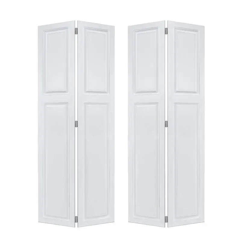 

Dual 2-Panel Cottage Style 3/4" Thick 46" x 80" Solid Core Vinyl Bi-Fold Door with Hardware Kit