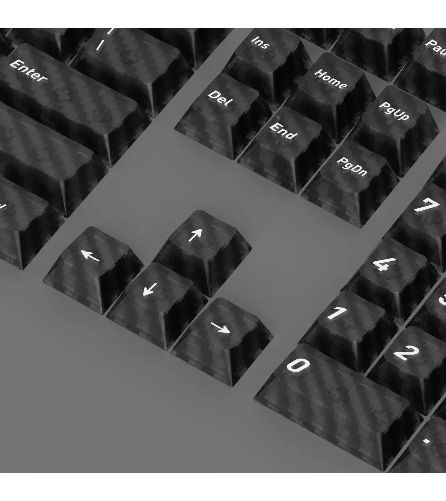 

Keycap Carbon Fiber 2.0 Transparent PC Engraved Braided Keycap 119 Keys Adapted to WOOTING Bee Night Demon magnetic axis