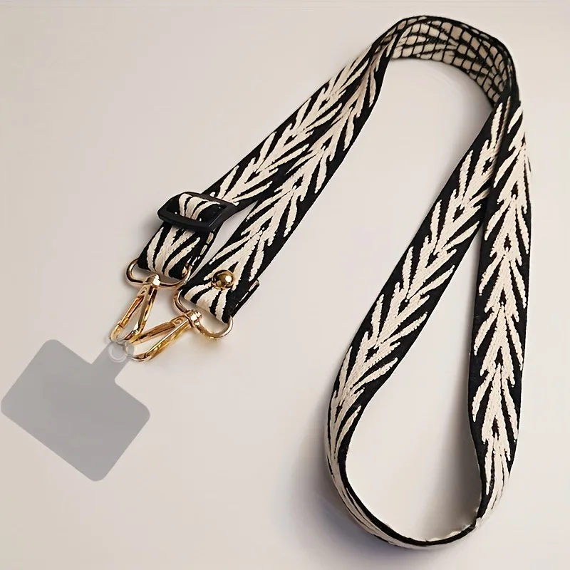 Retro Embroidery Style Adjustable Mobile Phone Hanging Cord
