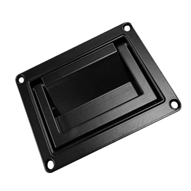 

652F Black Recessed Pull Handle Zinc Alloy Panel Folding Handle Box Concealed Handle Corrosion Resistant Hardware